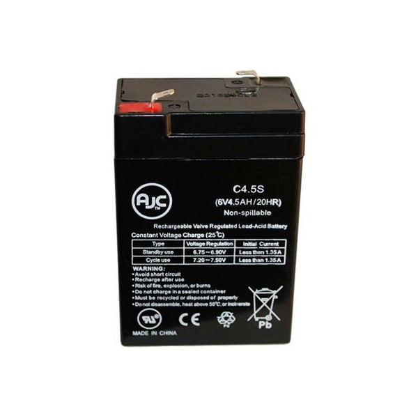 Battery Clerk AJC Prescolite ERB-0604 Sealed Lead Acid - AGM - VRLA Battery ERB-0604-Prescolite-6V-4.5Ah-SLA - main